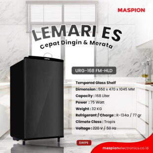 Maspion Kulkas 1 Pintu URG-168FM-HLD