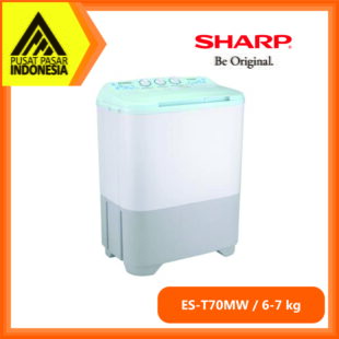 Sharp Mesin Cuci 2 Tabung 6/7 kg ES-T70MW