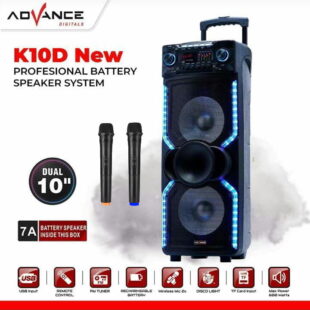 Advance Speaker Portable dual 10″ K10D