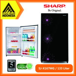 Sharp Kulkas 1 Pintu 133 Liter Shine Dandelion Series SJ-X167MG