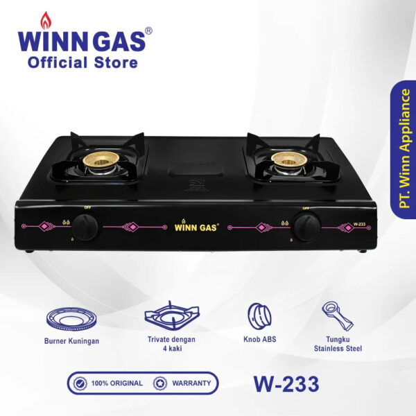 Winn Gas Kompor Gas 2 Tungku W-233 - Gambar 2