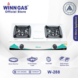 Winn Gas Kompor 2 Tungku Body Stainless W-288