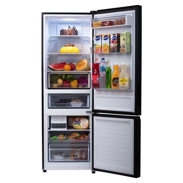 Aqua Kulkas 2 Pintu Inverter Freezer Bawah AQR-350RBG-BK - Gambar 3
